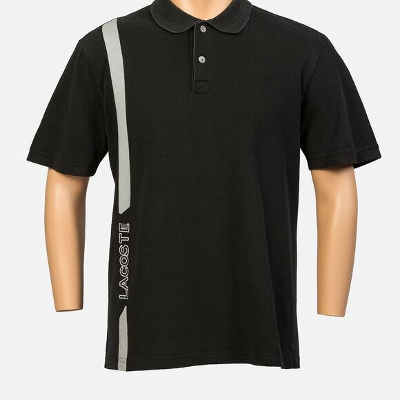 Lacoste Men’s Black Polo Shirt  Short Sleeves Size Large Used - Picture 1 of 5